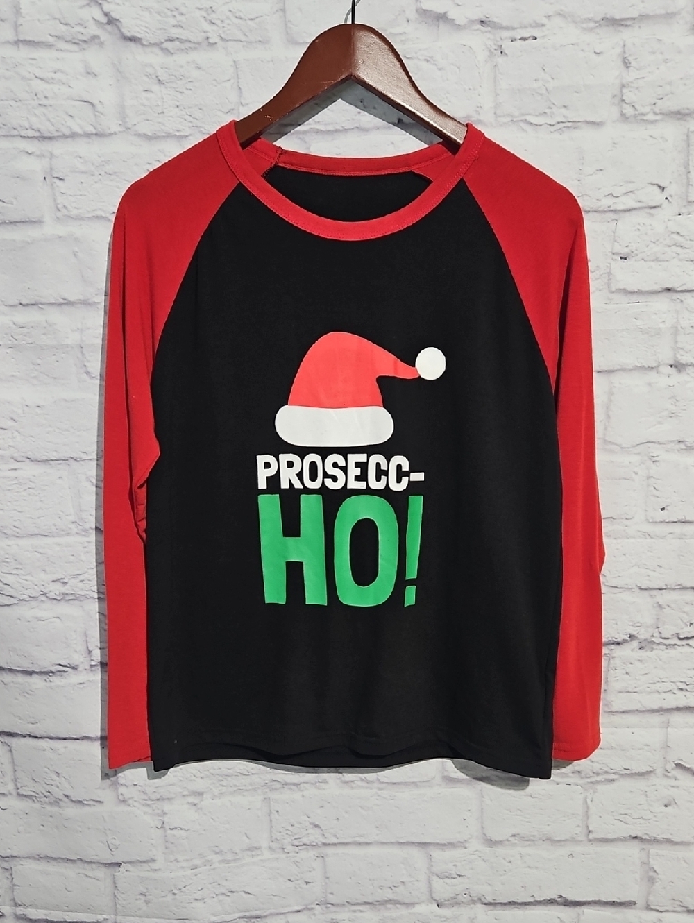 Prosecc-Ho! Holiday Raglan Tee - Christmas Wine Funny